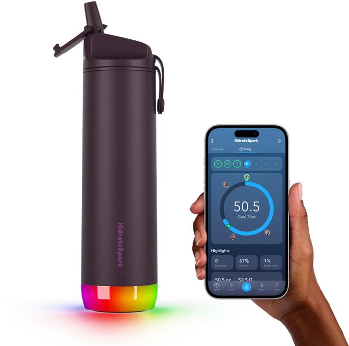 Image du produit HidrateSpark Hidrate Spark Steel 21 oz. Straw Dark Plum - LIMITED EDITION (0.62 l)