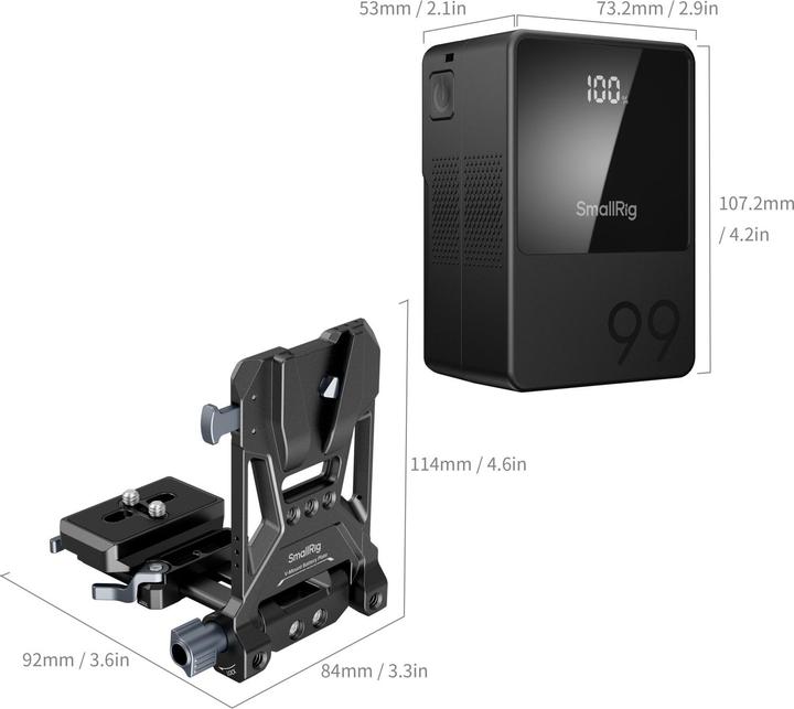 Immagine prodotto SmallRig VB99 mini V Mount Battery Kit (Batteria della fotocamera)