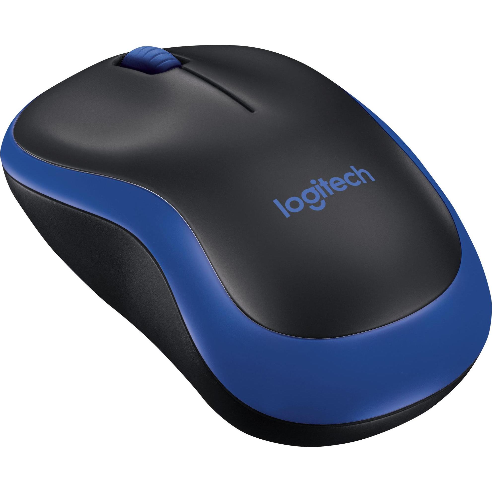 Logitech M185 (Kabellos), Maus, Blau