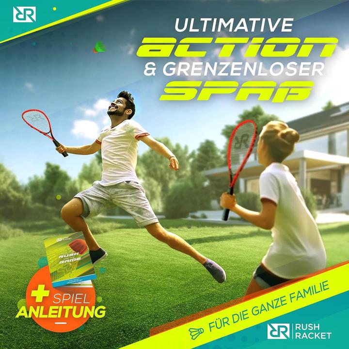 Produktbild Rush Racket RS3 Speed Badminton Set mit Feldmarkierungen