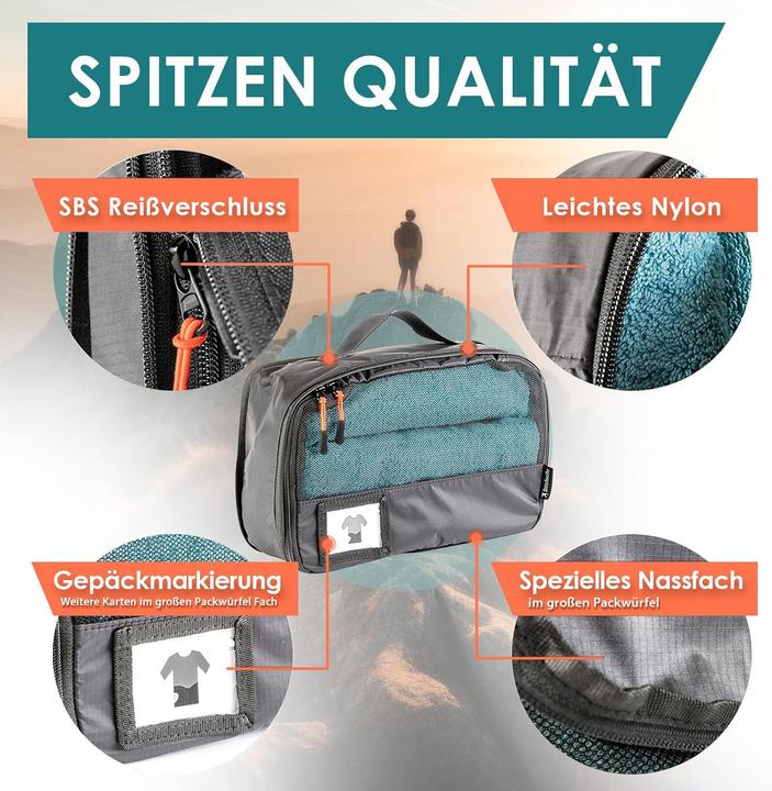 Produktbild Seeschwalbe 6-teiliges Packwürfel-Set mit Kompression