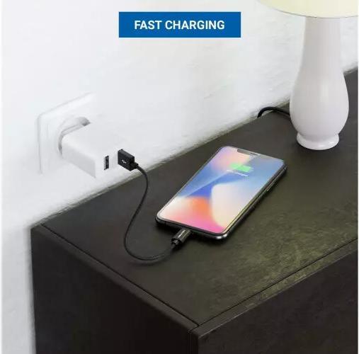 Produktbild deleyCON USB 2.0-Kabel USB A - Lightning 0.5 m (0.50 m, USB 2.0)