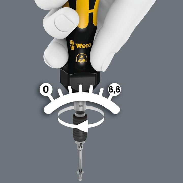 Productafbeelding Wera Serie Kraftform ESD verstelbare momentschroevendraaiers snelspanboorhouder art.nr. ESD 030100