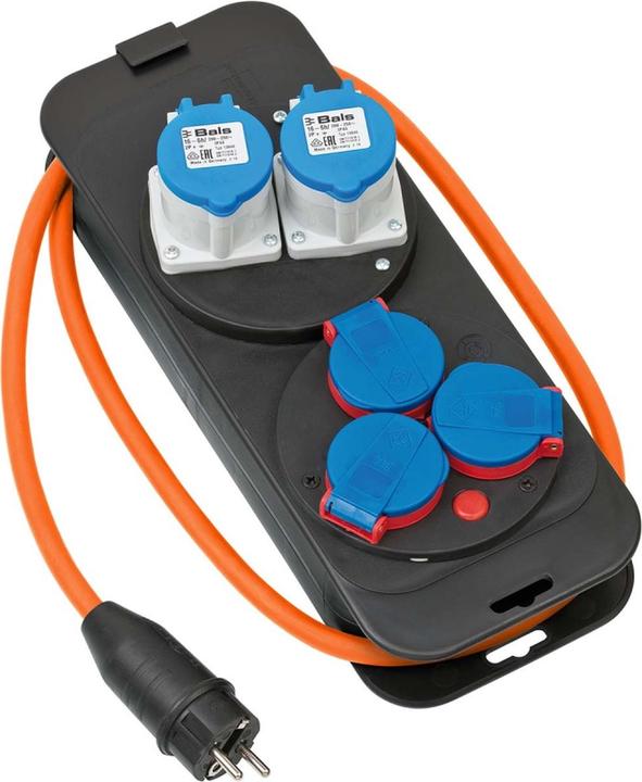 Actual product image Brennenstuhl Power station 2xCEE230V/16A, 3x230V 1,5m H07RN-F3G2.5 with Schuko plug (3x, CEE 32/3)