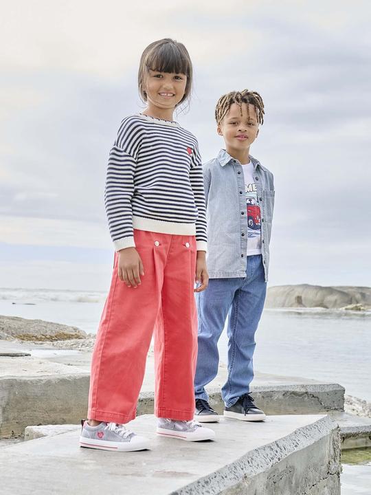 Actual product image Vertbaudet Weite Mädchen Hose mit Zierknöpfen