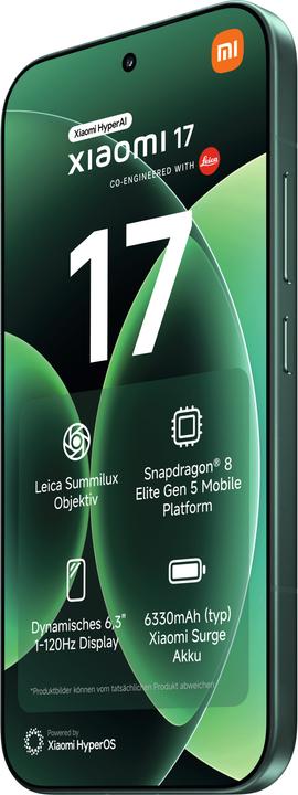 Image du produit Xiaomi 17 (512 Go, Venture Green, 6.30", Double SIM, 5G)