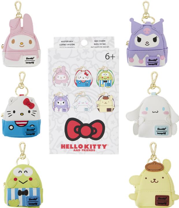 Actual product image Loungefly Hello Kitty mini backpack keychain mystery box
