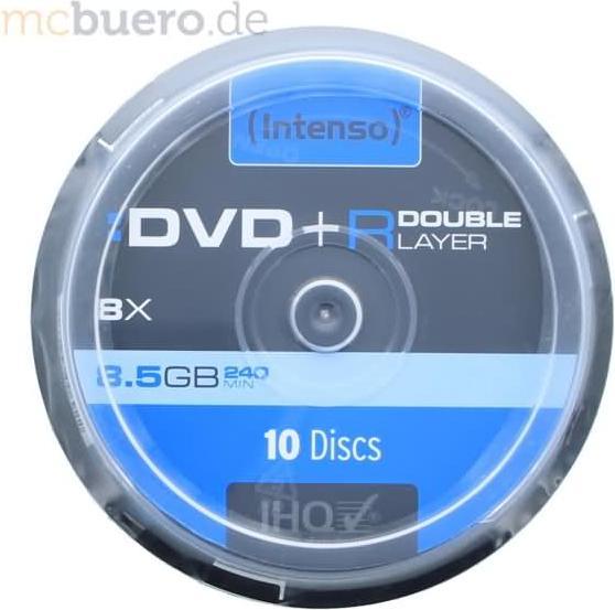 Actual product image Intenso DVD+R Cake Box - 8.5GB (10 x)