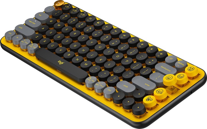 Produktbild Logitech POP Keys Wireless Mechanical Keyboard With Emoji Keys Tastatur RF Wireless + Bluetooth QWER (Eng. Int., Kabellos)