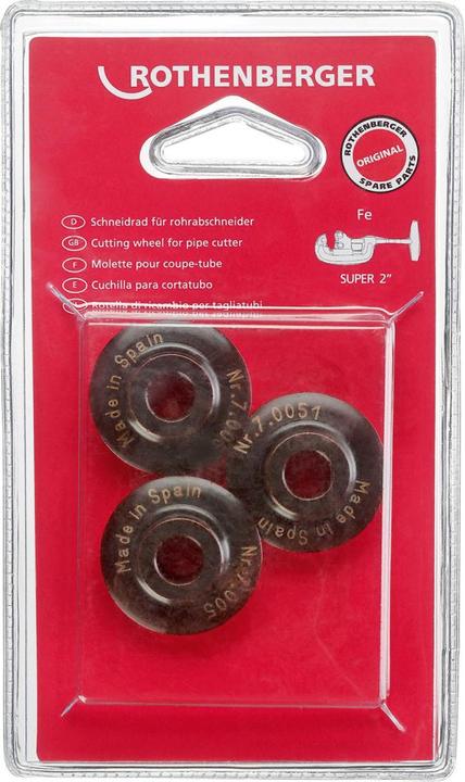 Image du produit Rothenberger Molette de remplacement Molette Ø 31,5 mm Profondeur de coupe 6 mm Acier trempé fortement allié (Roue de coupe)