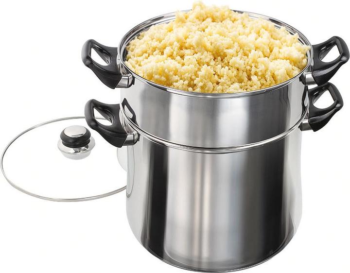 Produktbild Livoo Couscous-Topf (24 cm, Dampfkochtopf, Stahl)