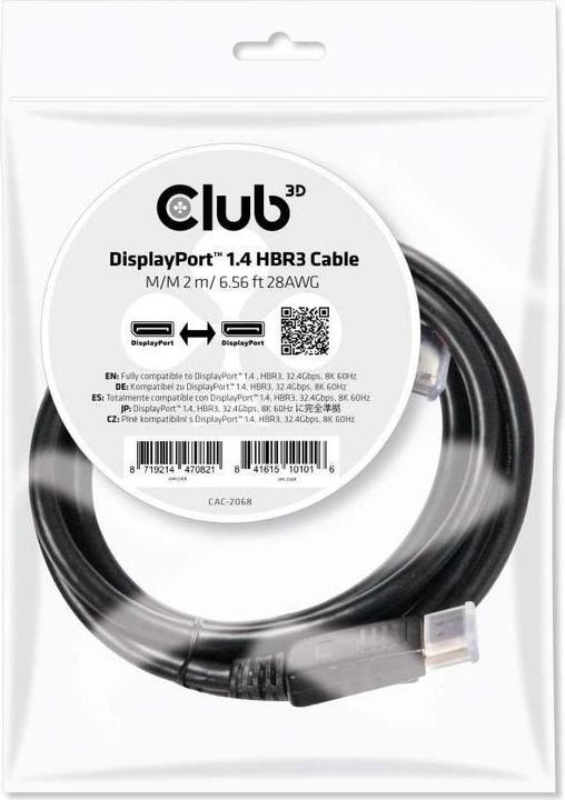 Image du produit Club 3D DisplayPort — DisplayPort (2 m)