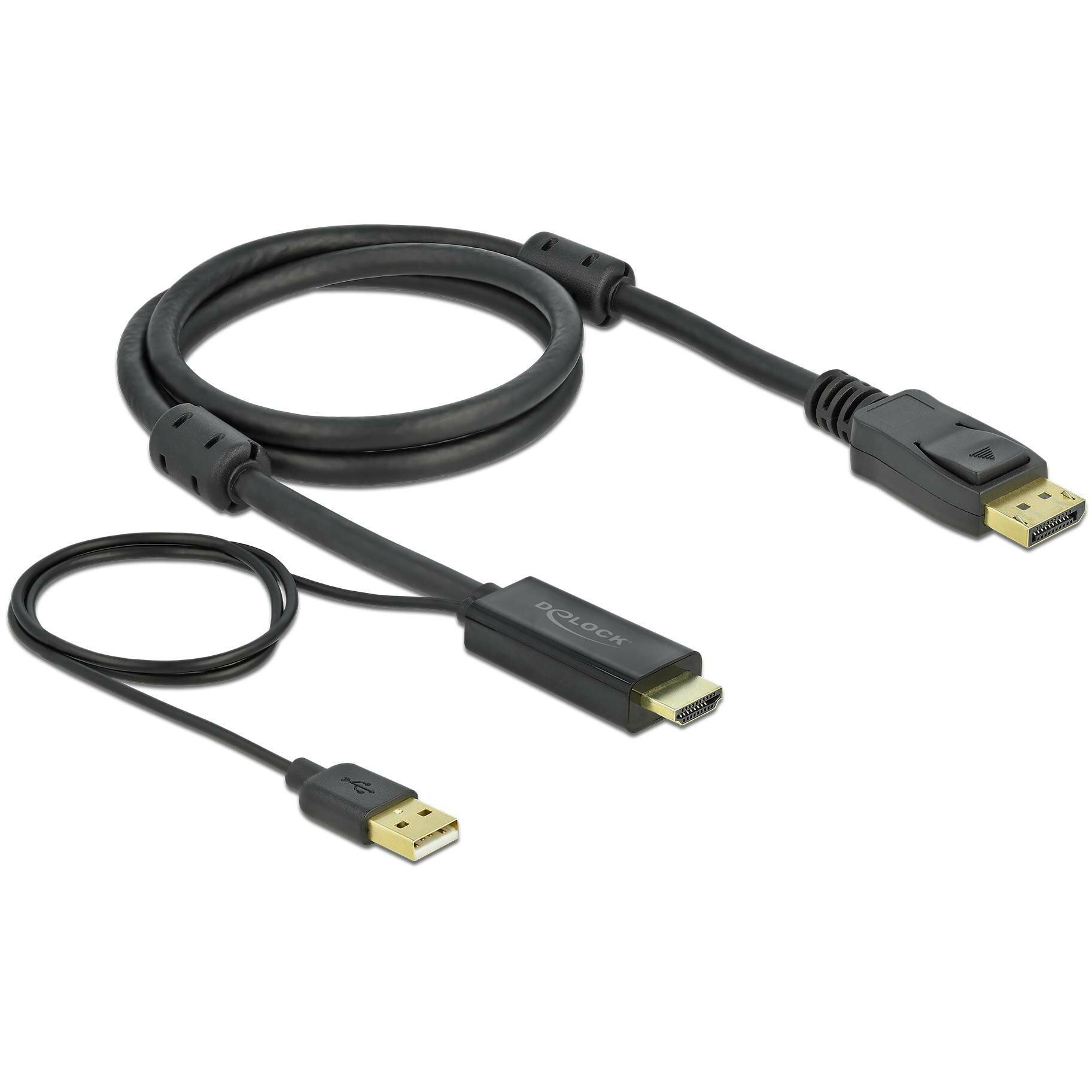 Delock HDMI (Typ A) — DisplayPort (1 m, HDMI), Video Kabel