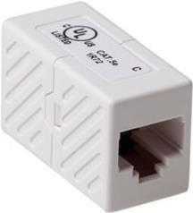 Actual product image Inline Coupler RJ-45 unshielded CAT6. Type: CAT6 C6" line coupler unshielded