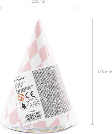 Image du produit Partydeco Party hats Yummy, mix, 16cm (1 pkt / 6 pc.) (6 pcs)