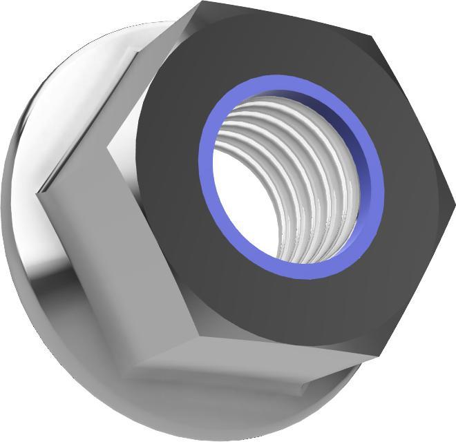 Actual product image Offgridtec Self-locking flange nut with locking teeth DIN6926 A2 V2A stainless steel 25 pcs. M4 (M6, M8, M5, M4, M10, M3, M12)