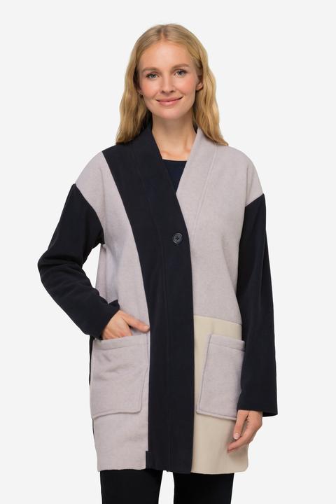 Produktbild Laurasøn Jacke, Fleece, Colorblocking, Kelchkragen, Langarm, OEKO-TEX (L)