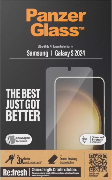 Immagine prodotto PanzerGlass Ultra-Wide Fit (1 pz., Samsung Galaxy S24)
