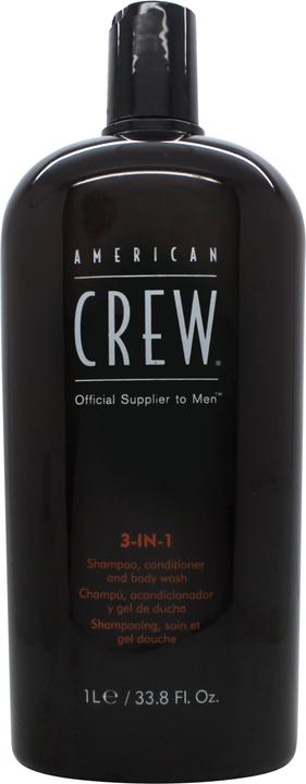 Produktbild American Crew 3-in-1 Shampoo, Conditioner & Body Wash 1000ml (1000 ml, Flüssiges Shampoo)