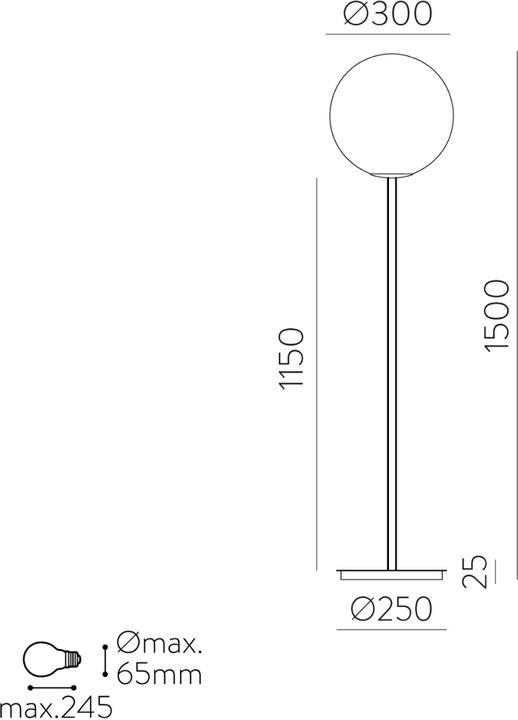 Produktbild ACB Iluminacion ACB Stehleuchte Parma (E27)