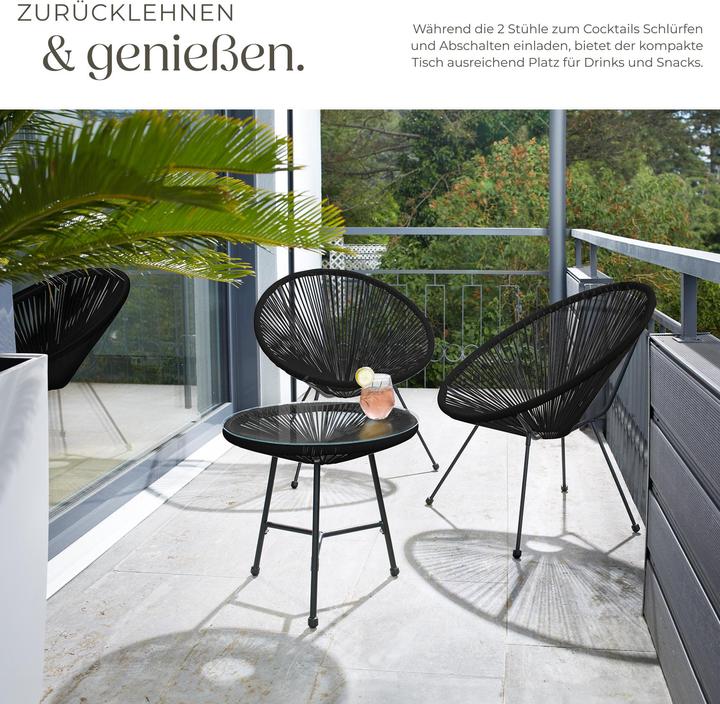 Actual product image tectake Santana (2 chairs, 1 table)