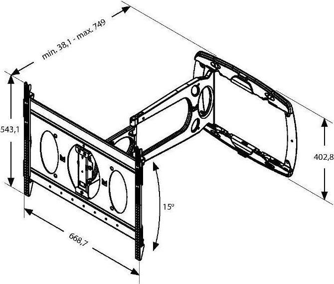 Produktbild Vogels Pfw 6850 (Wand, 65", 45 kg)