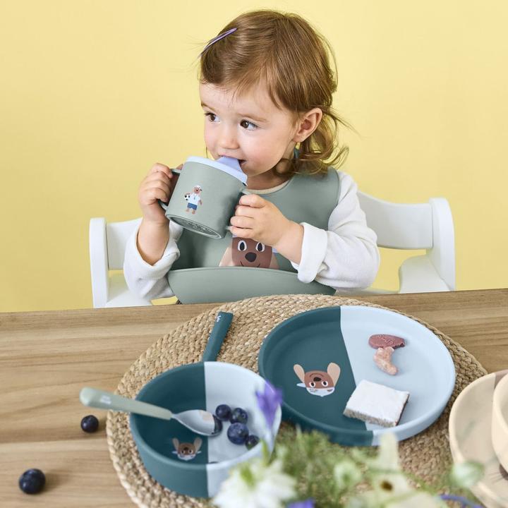 Produktbild Lässig Silikon-Lätzchen - Tiny Team Dog (6 Monate)