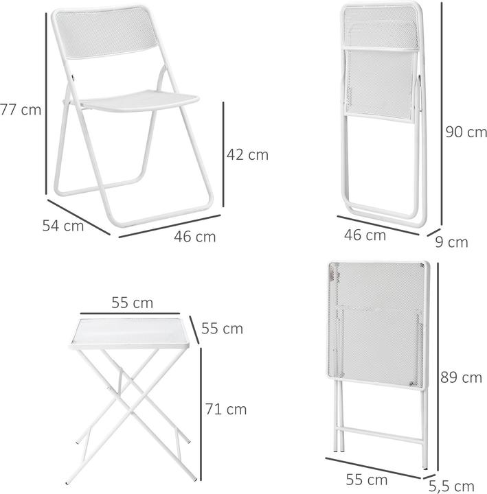 Produktbild Outsunny Gartenmöbel-Set mit Stahlrahmen