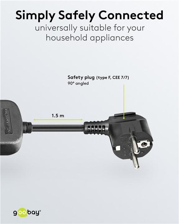 Actual product image Goobay NK 600-150 CS (6x, CEE 7/3, 1.50 m)