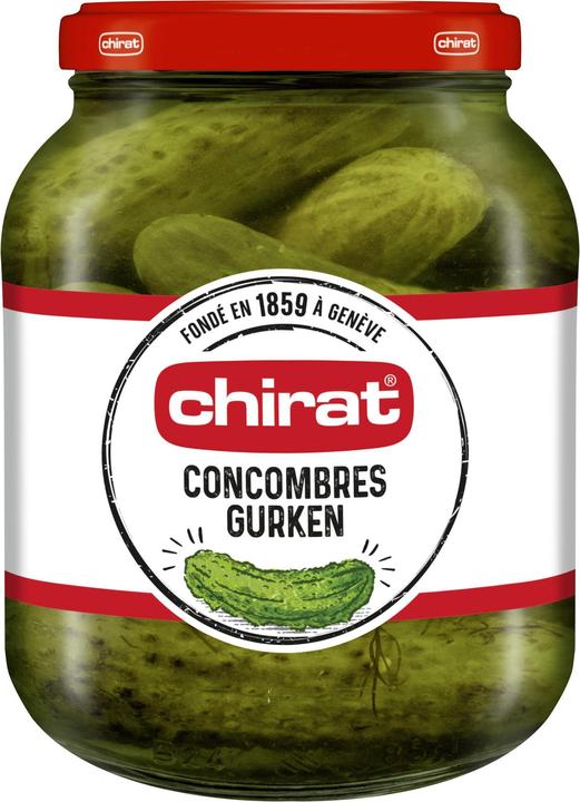 Chirat Vinegar gherkins, pickles ideal for raclette, fondue, aperitifs, cold platters, grilling & snacks (800 g)