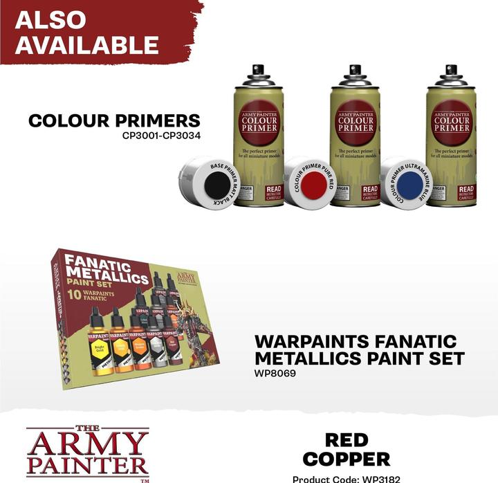Actual product image The Army Painter Metallic colour Warpaints Fanatic Metallic: Red Copper 18 ml