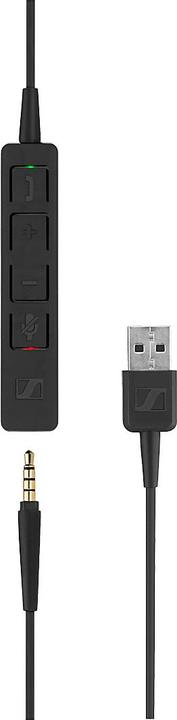 Actual product image Sennheiser Headset SC 135, monaural, with jack plug, flexible arm, various versions. Versions (Cable, USB-A, Skype)