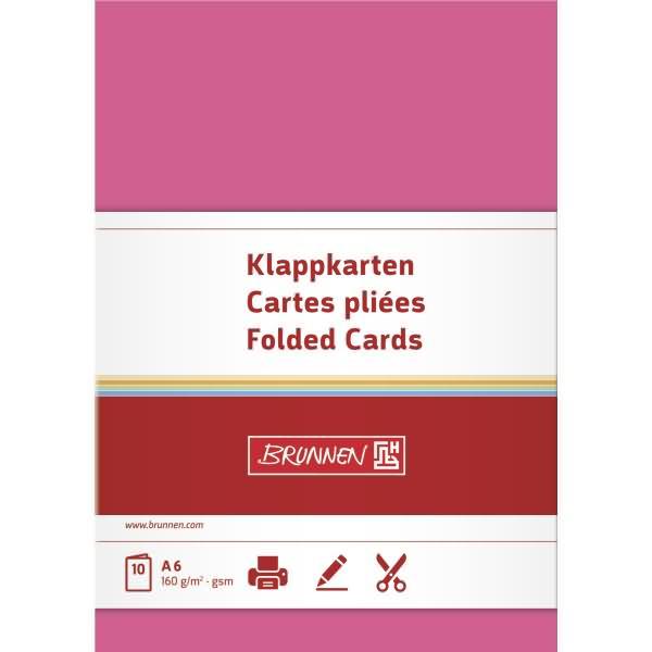 Produktbild Doppelkarten A6 160g fuchsia VE=10 Karten (A6, 160 g/m², 10 x)