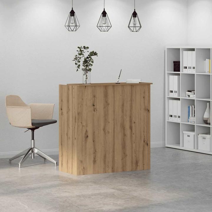Actual product image vidaXL Reception counter Artisan oak 55x50x103.5 cm wood-based reception counter