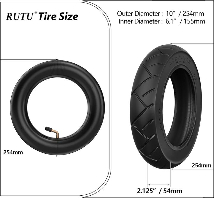 Immagine prodotto Rutu Set di pneumatici di ricambio per scooter elettrici