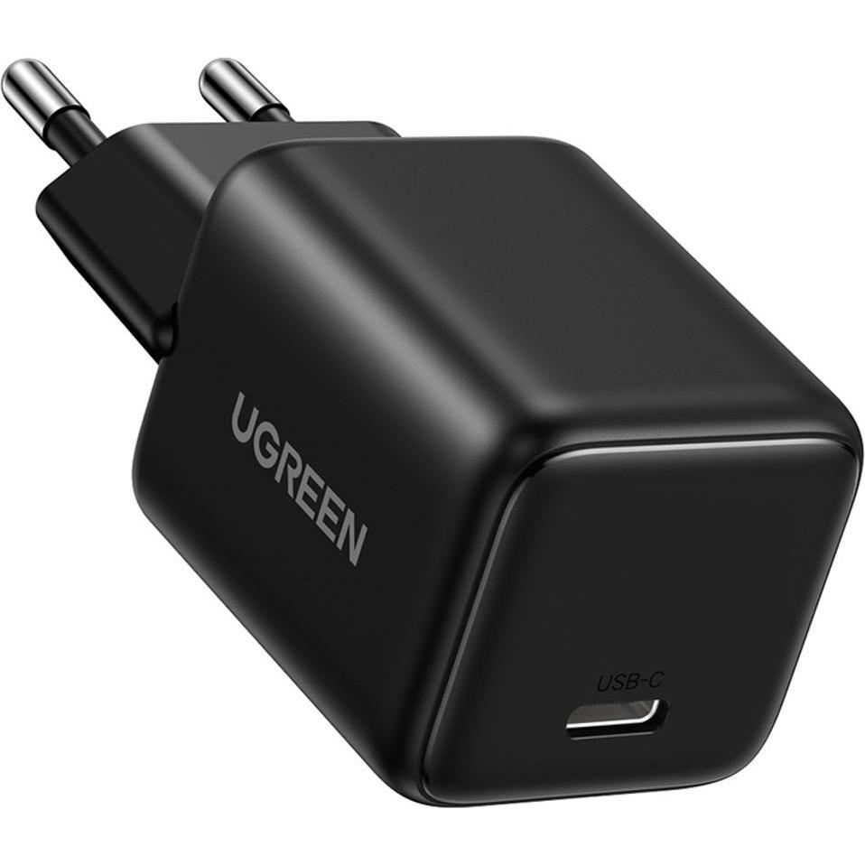Ugreen - Wall Charger X513 (65007) - USB-C, GaN, Fast Charging, 30W, QC4, 5V/3A - Black (30 W), Caricatore USB, Nero
