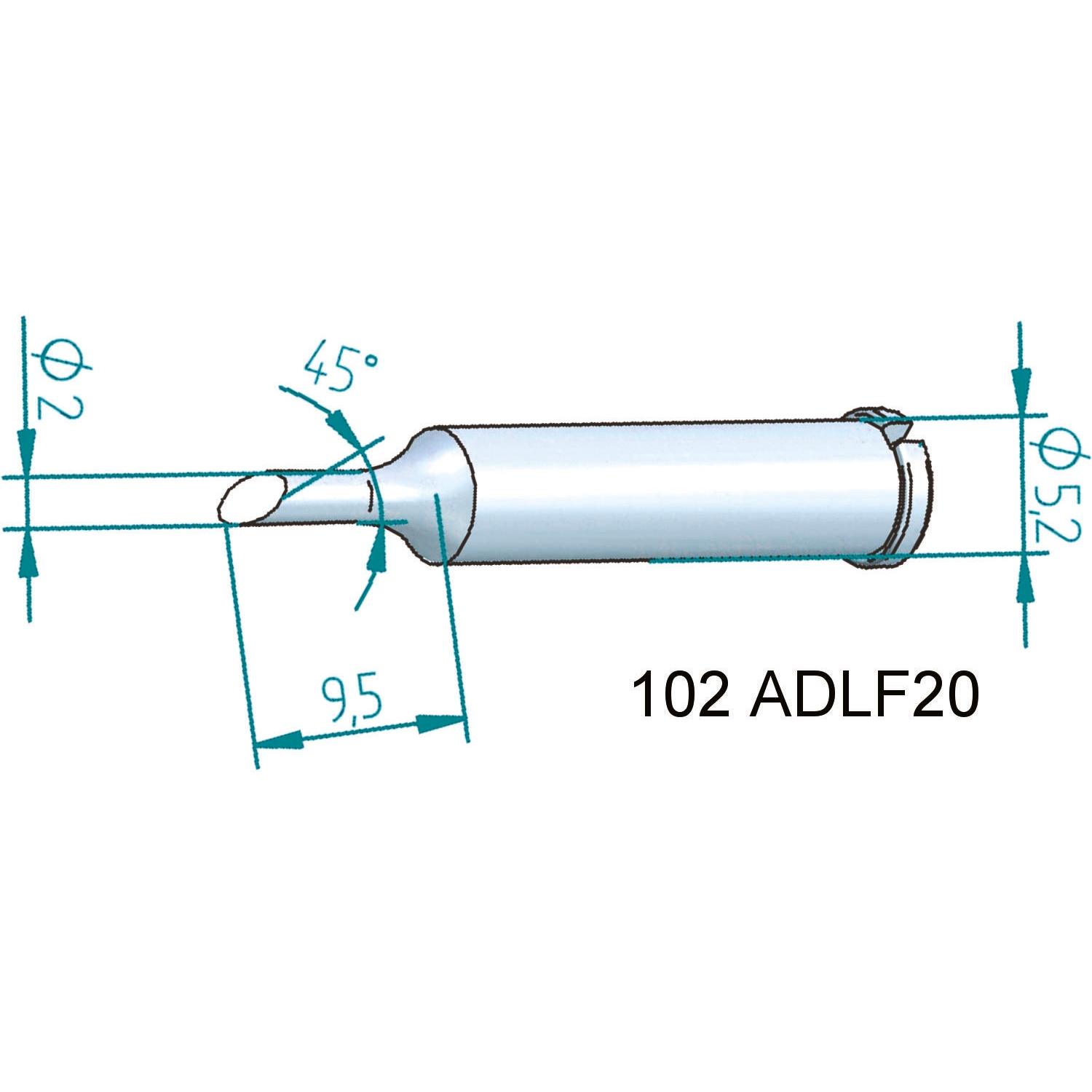 Thumbnail - Kurtz Ersa Lötspitze 2mm angeschrägt (Lötspitze), Lötgerät Zubehör