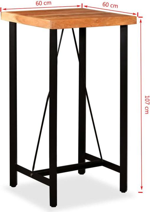 Image du produit vidaXL Bartisch (60 x 60 x 107 cm)
