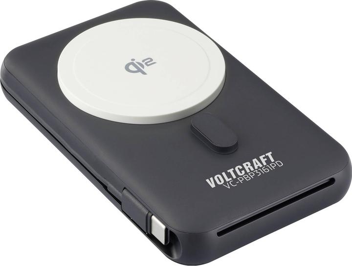 Produktbild Voltcraft VC-PBP3161PD Wireless Powerbank 10000 mAh Qi Wireless Charging Li-Ion (10000 mAh, 15 W)