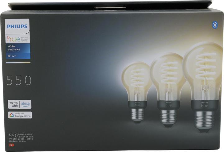 Image du produit Philips Hue E27 - Lampe à filament (E27, 550 lm, 3 x)