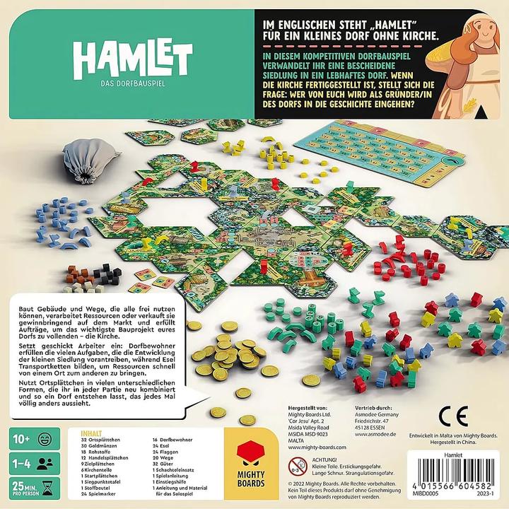 Immagine prodotto Mighty Boards Hamlet: Das Dorfbauspiel, gioco da tavolo, per 1-4 giocatori, da 10 anni (edizione DE) (Tedesco, 1 - 4 Giocatori)