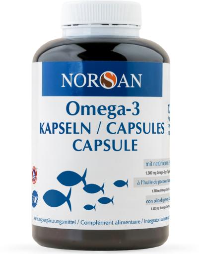 Produktbild Norsan Omega-3 Fischöl (120 Stk., Kapseln, 254 g)
