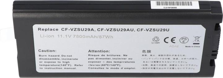 Actual product image Panasonic Battery CF-VZSU29, CF-VZSU29A, CF-VZSU29ASU, CF-VZSU29AU, CF-VZSU29U (9 cubicles, 7800 mAh)