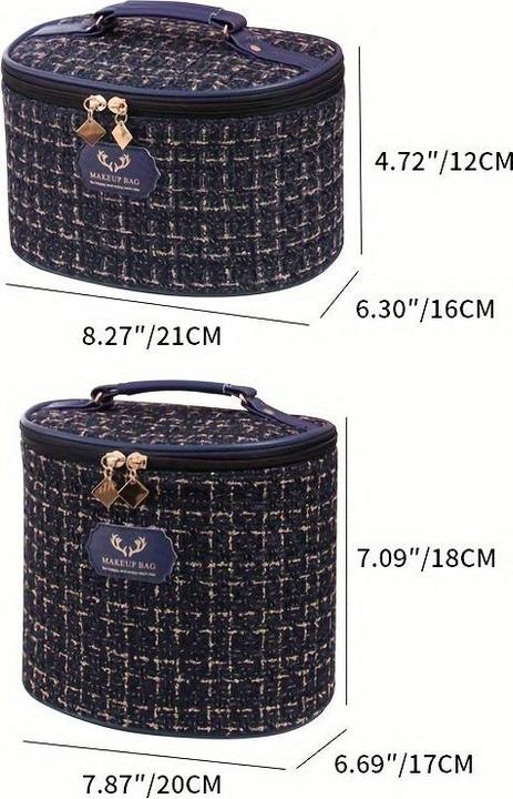 Actual product image Only-Bags.Store Chic Large Capacity Makeup Organiser - Portable Cosmetic Storage Case, Waterproof &