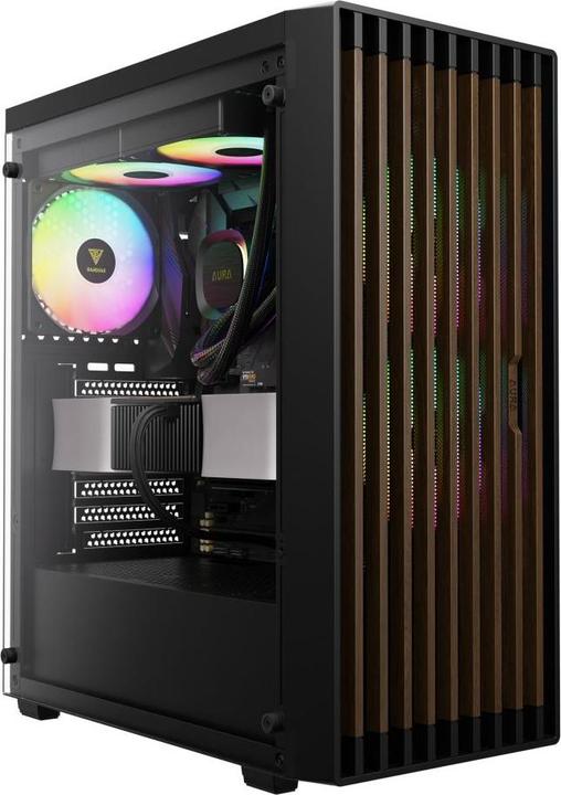 Produktbild Gamdias Boitier Moyen Tour ATX Aura GC4 Elite RGB avec panneau vitré (Noir/Marron) (ATX)