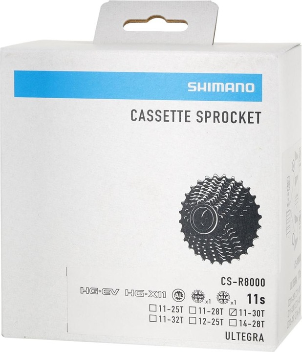 Actual product image Shimano Ultegra CS-RS8000/CS-HG800 (11-speed, 11-30)