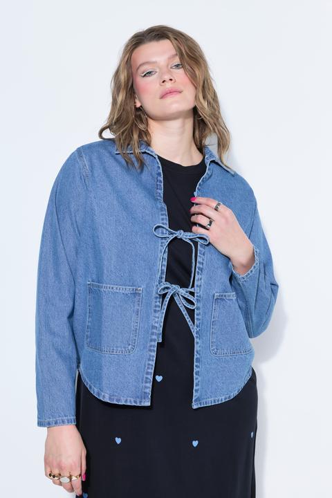Immagine prodotto Studio Untold Giacca a camicia di jeans dal taglio oversize con allacciatura (42, 44)