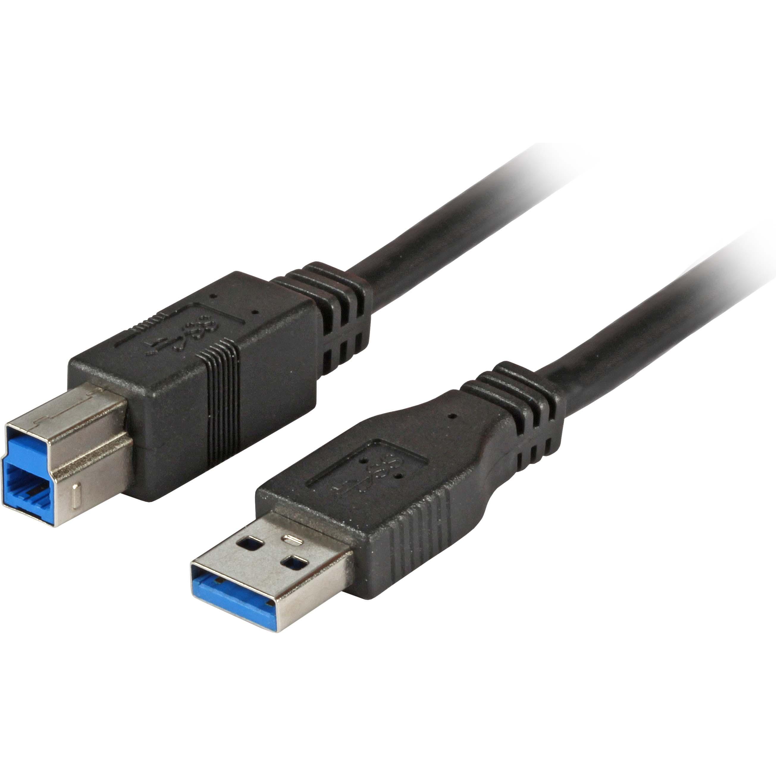 EFB Elektronik GmbH USB3.0 Anschlusskabel A-B, St.-St., 5,0m, schwarz, Premium, Für Datenübertragungsraten bis zu 5 (5 m...
