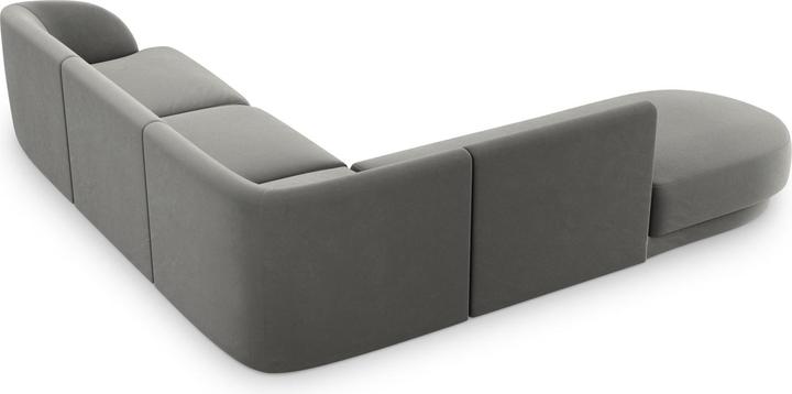 Image du produit Micadoni Canapé D'Angle Gauche Velours, "Miley", 6 Places, 255x248x70Fabriqué en Europe (Canapé d'angle)