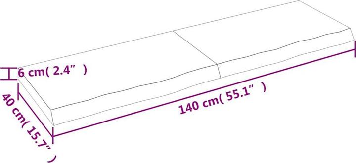 Actual product image vidaXL Saba (140 x 40 x 6 cm)